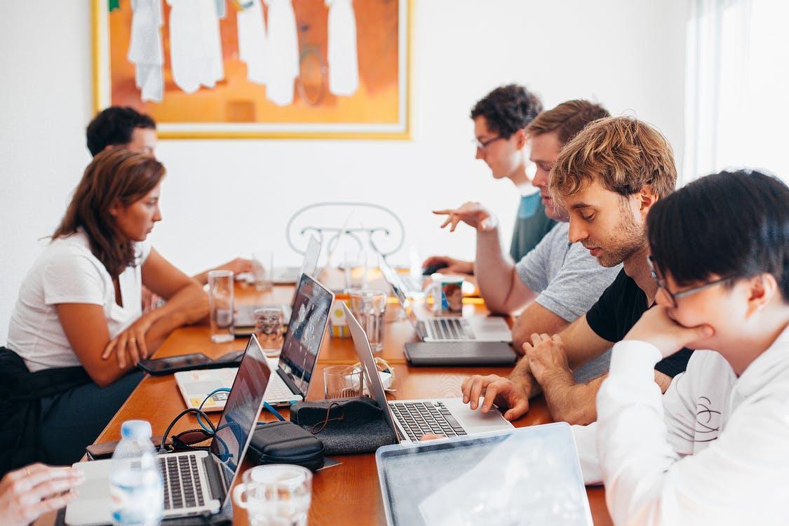 Group of People using Laptops