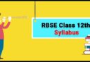 RBSE 12th Commerce Syllabus