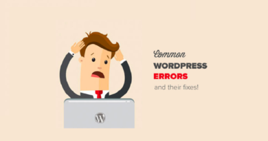 WordPress Common Error Problem